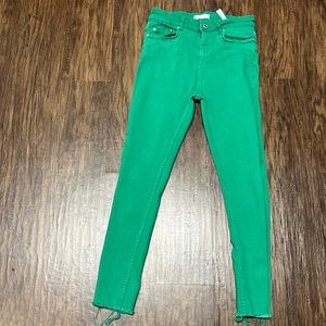 Green Stretch Jeans
